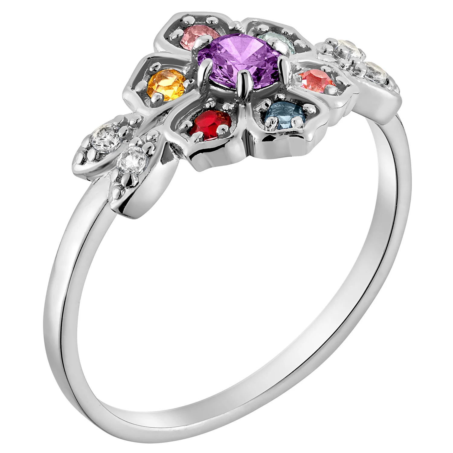 Mother's Family Flower Birthstone Ring - Image 2
