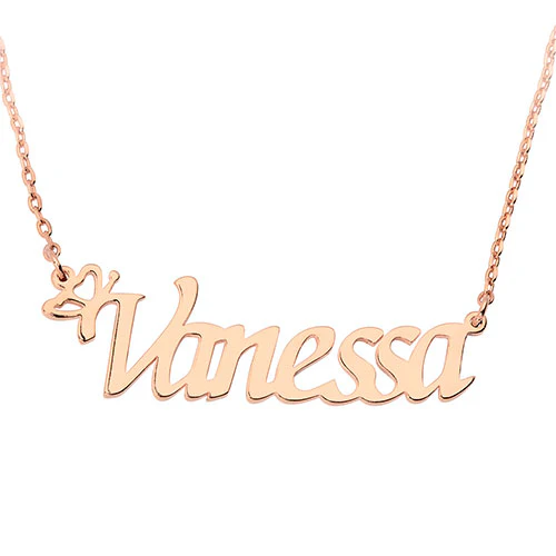 Name with Butterfly Accent Necklace - Image 6