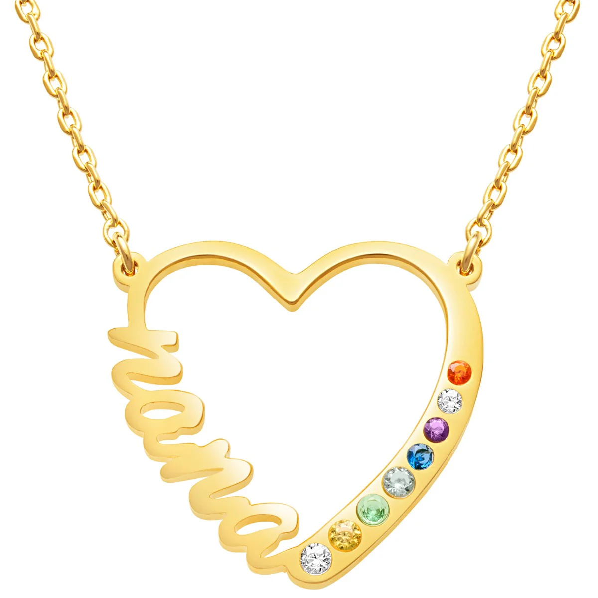 Nana Has My Heart Birthstone Necklace - Image 4
