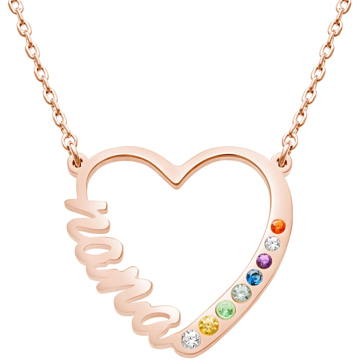 Nana Has My Heart Birthstone Necklace - Image 6