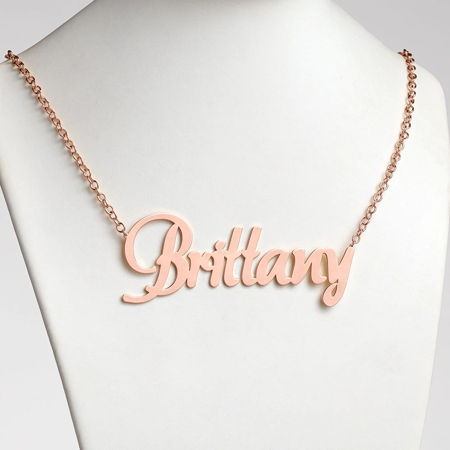 Outrageous oversized 14K Rose Gold Plated Name Necklace - Image 3