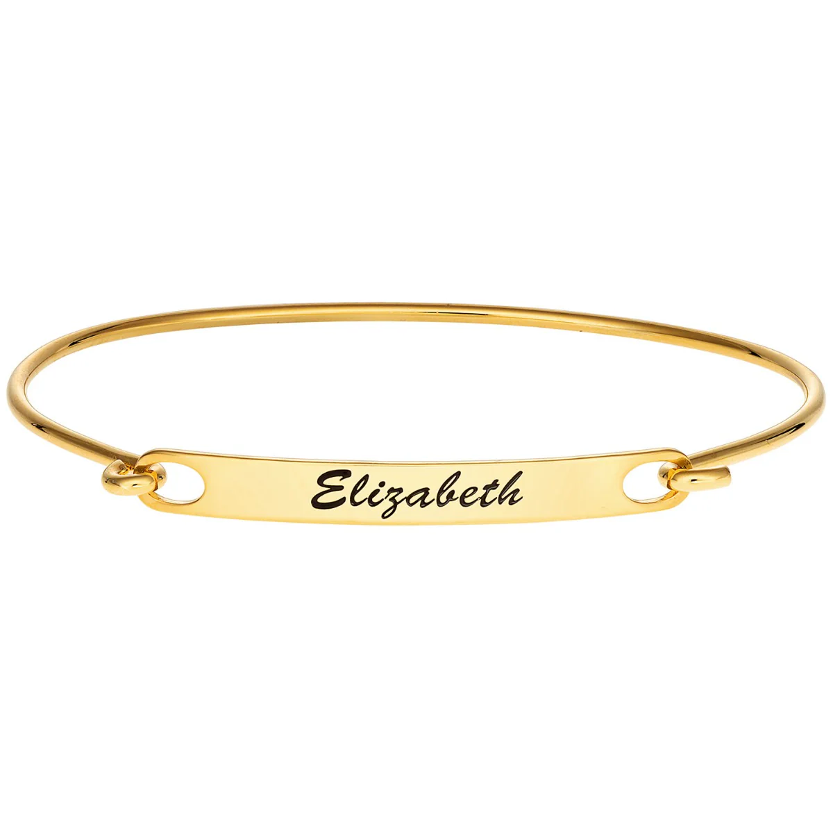 Personalized Engraved Name ID Bangle Bracelet - Image 4
