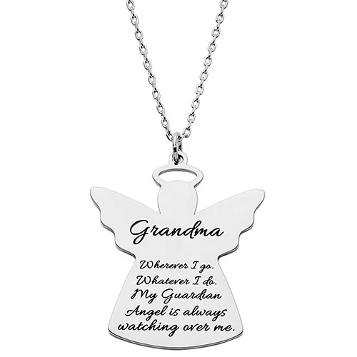 Personalized Memorial Angel Necklace - Image 2