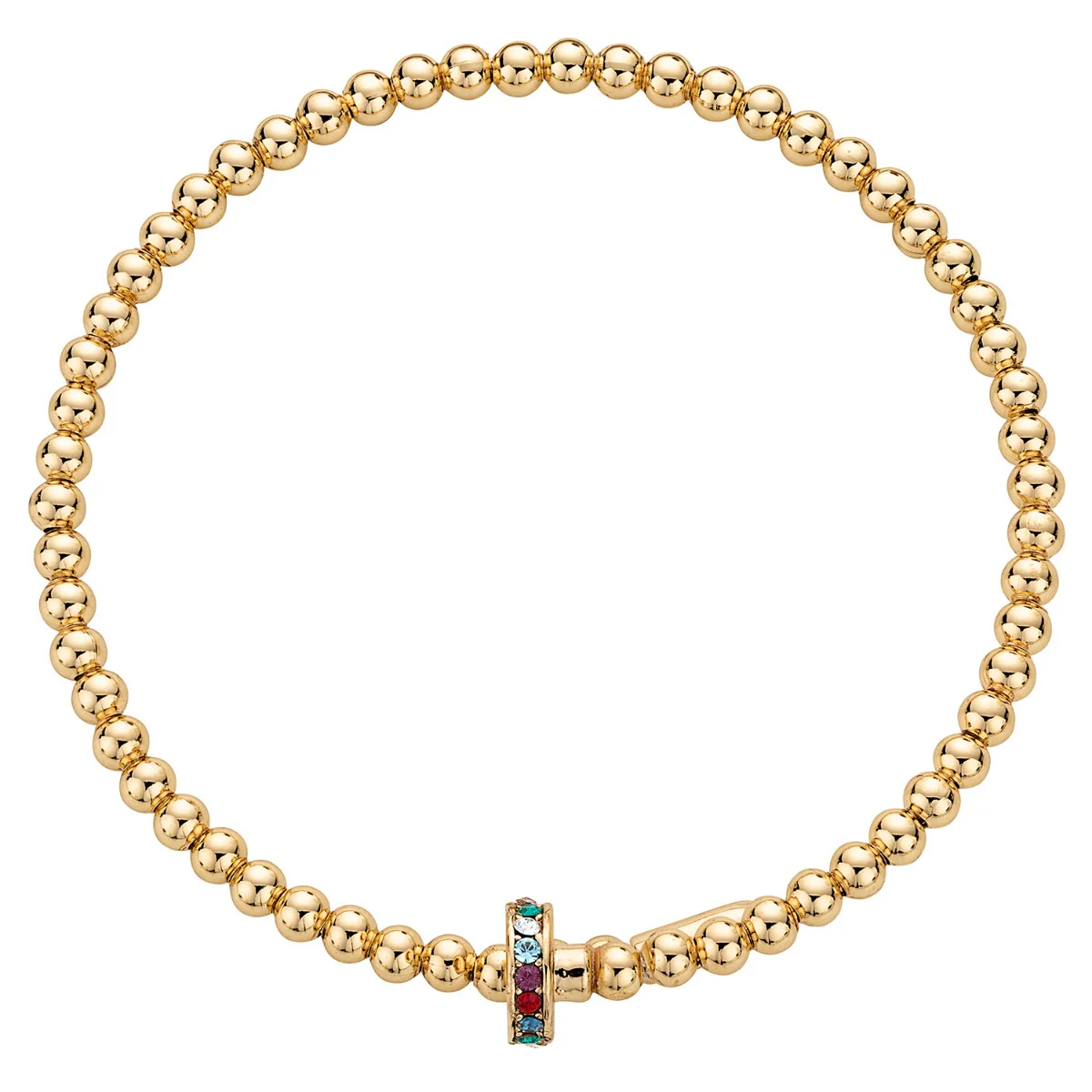 Goldtone Rainbow Coil Bracelet - Image 5