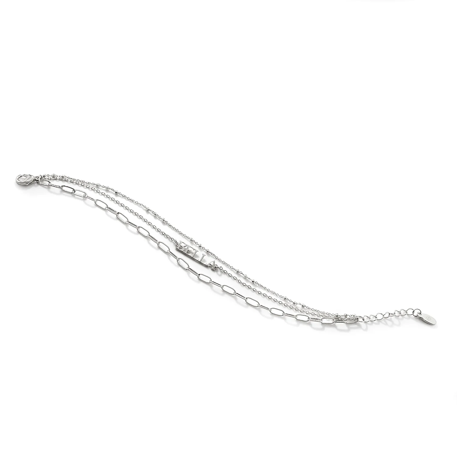 Petite Name Plaque Multichain Bracelet - Image 6