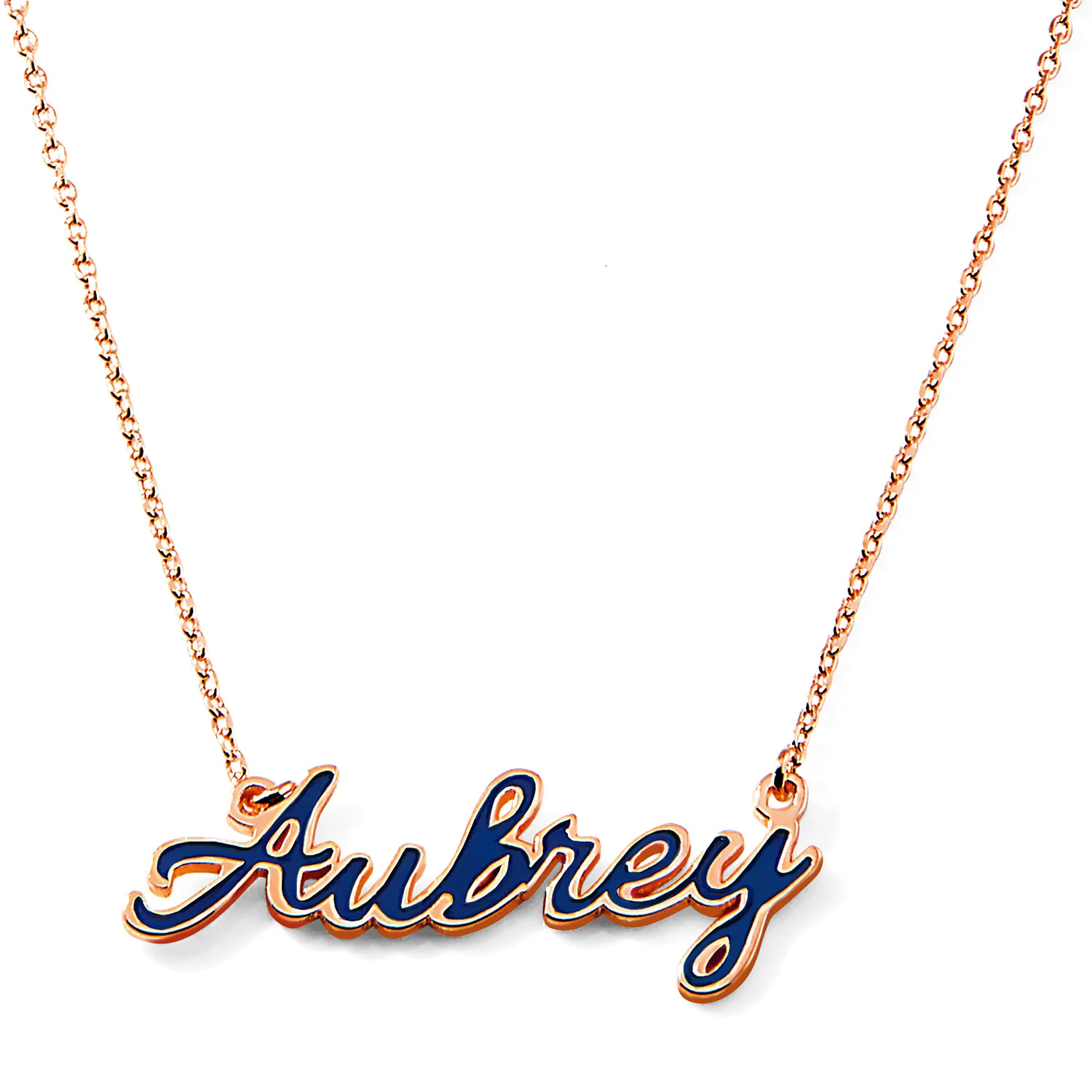 Petite Script Enamel Name Necklace - Image 7