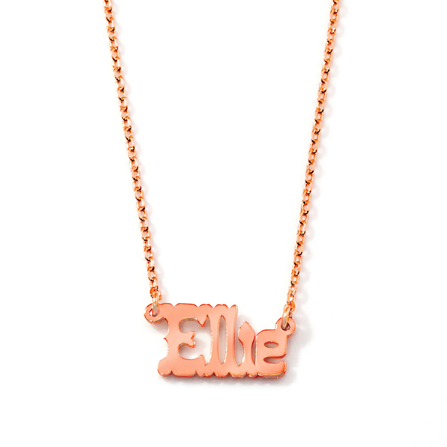 Petite Western Font Name Plaque Necklace - Image 5
