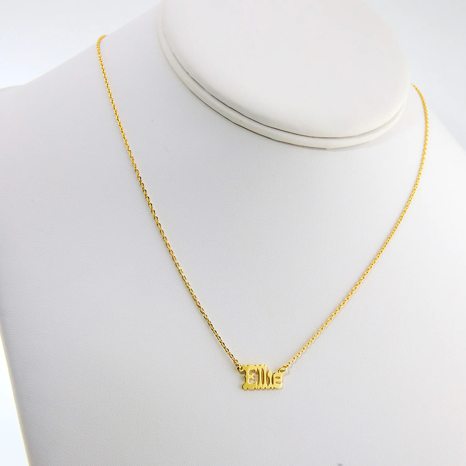 Petite Western Font Name Plaque Necklace - Image 6