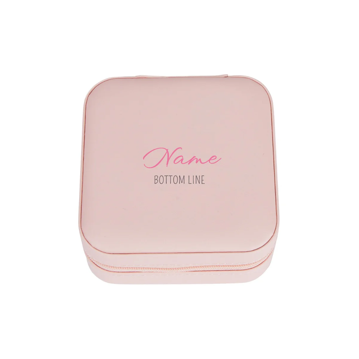 Pink Zip Travel Jewelry Case for Bridesmaid - Image 3