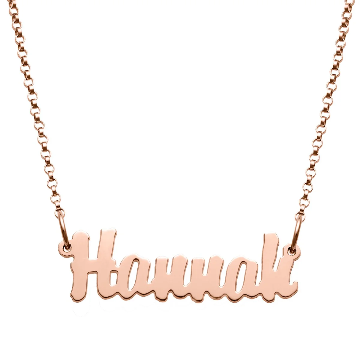14K Rose Gold over Sterling Mini Name Necklace