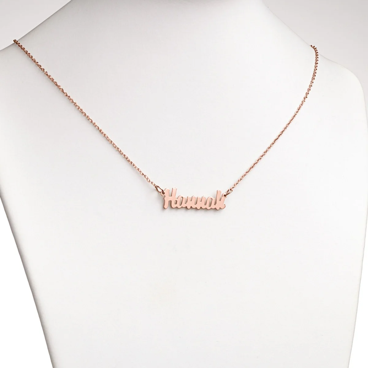 14K Rose Gold over Sterling Mini Name Necklace - Image 3