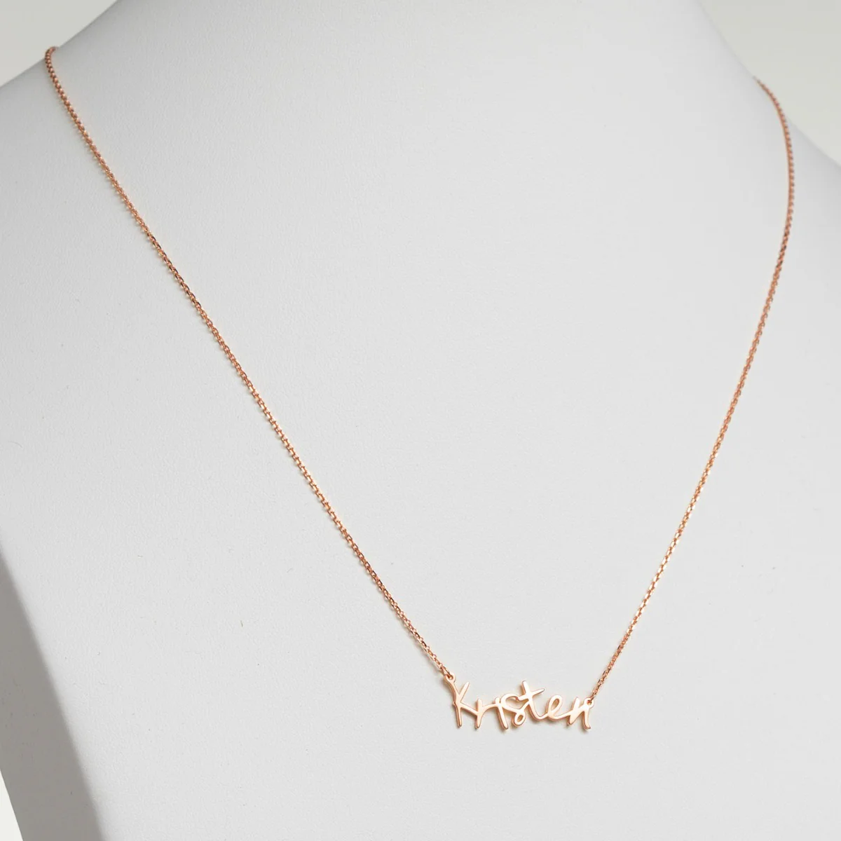 14K Rose Gold Plated Fancy Name Necklace - Image 2