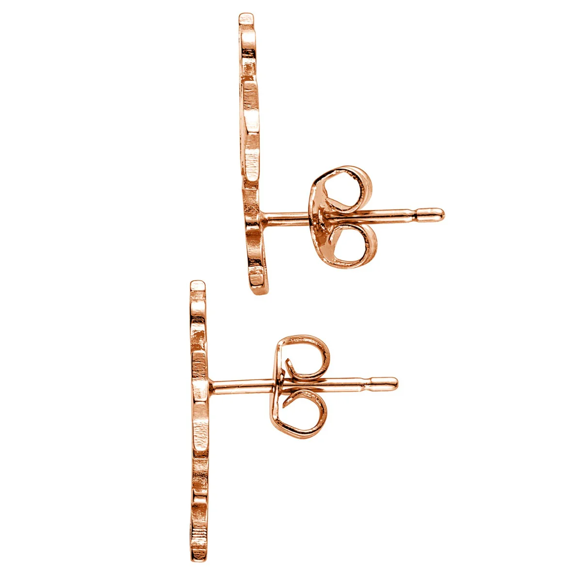 14K Rose Gold Plated Name with Star Crawler Earrings - Image 3