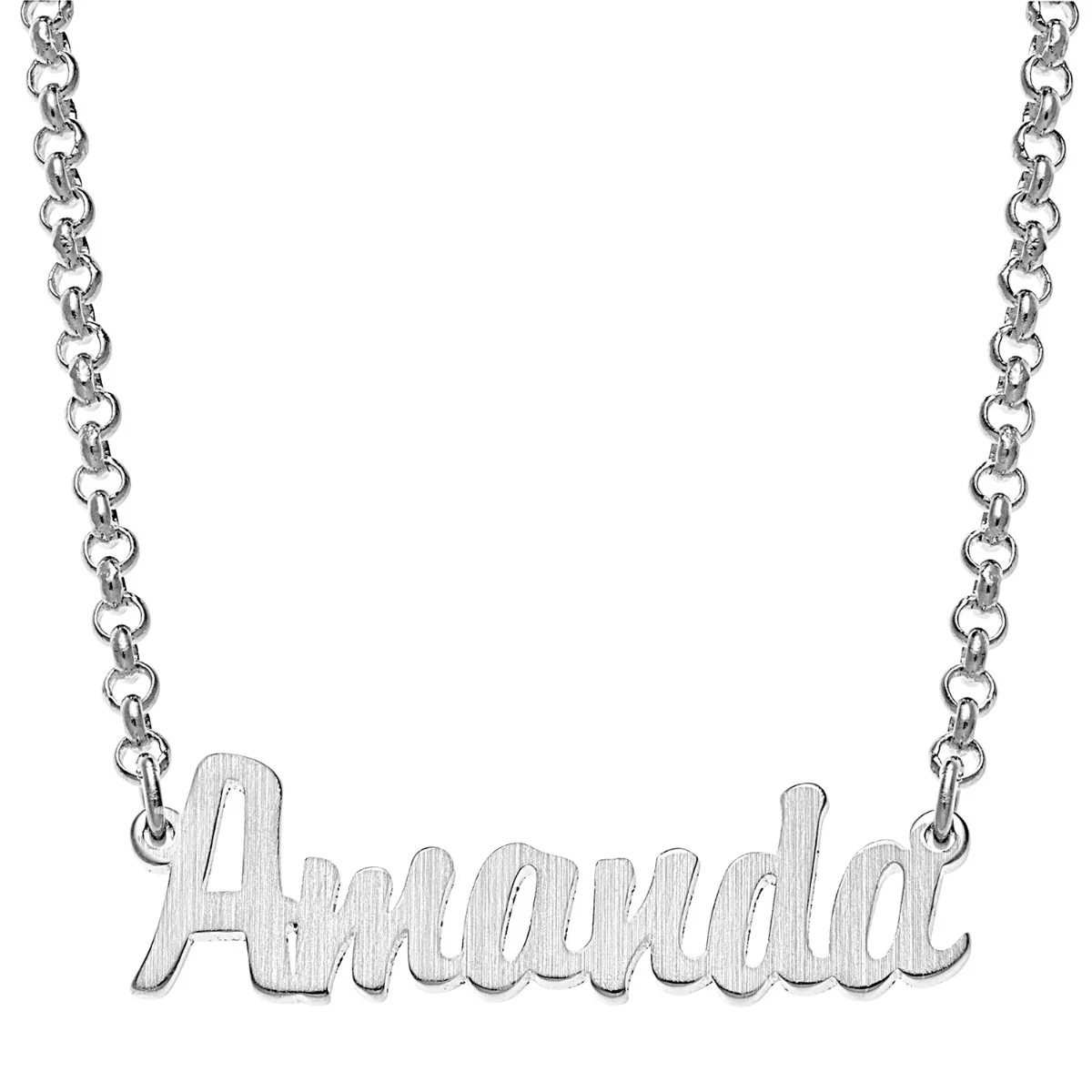Satin Finish Mini Name Necklace - Image 2