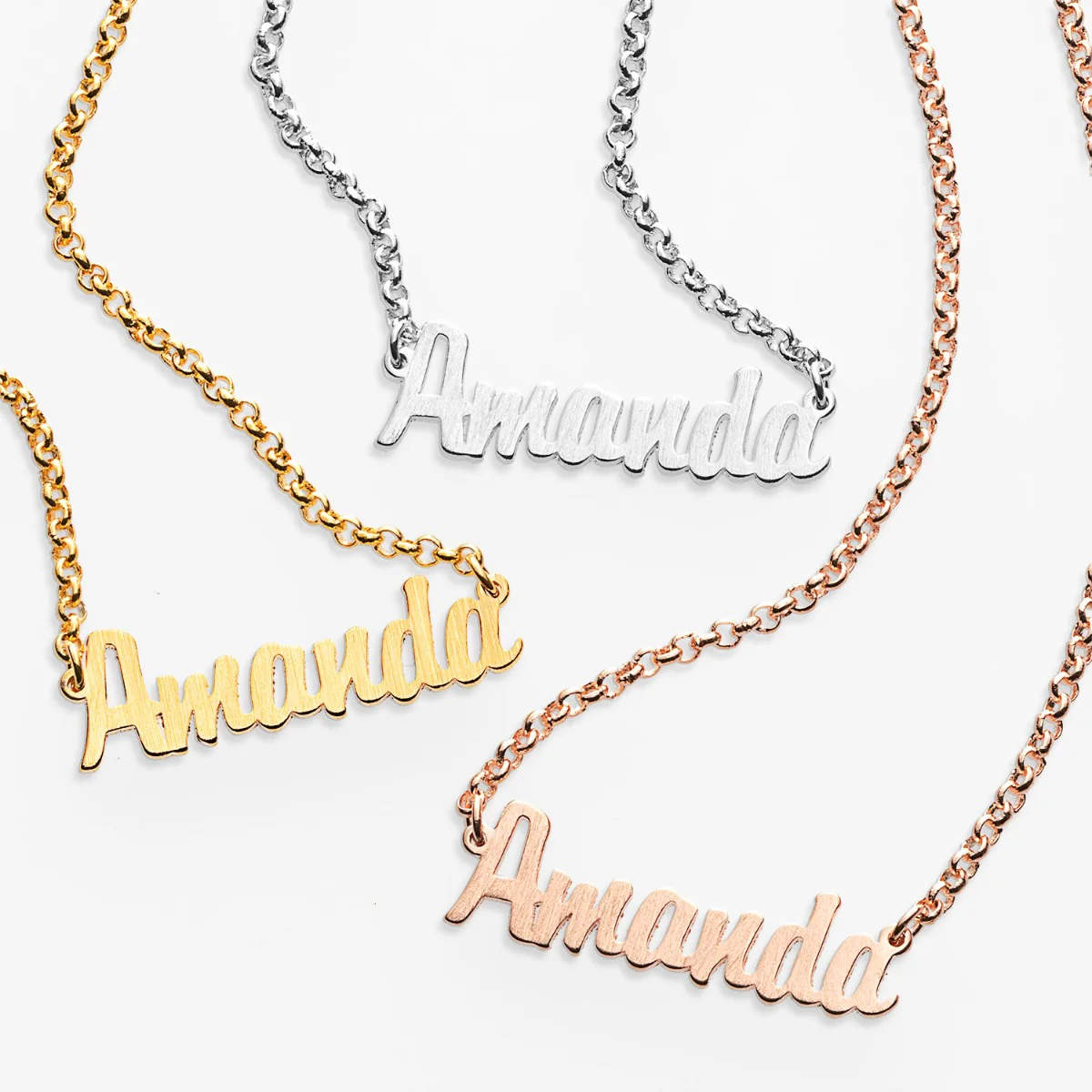 Satin Finish Mini Name Necklace - Image 5