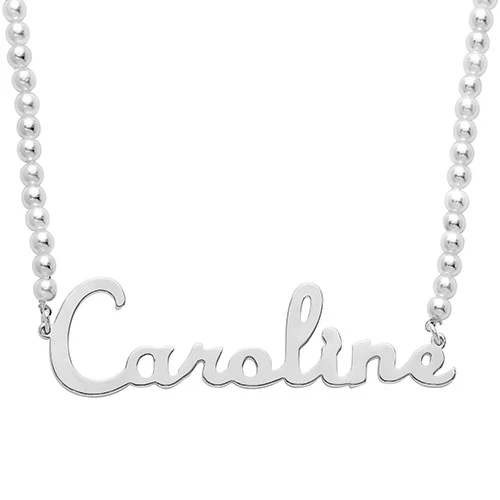 Script Name Shell Pearl Necklace - Image 2