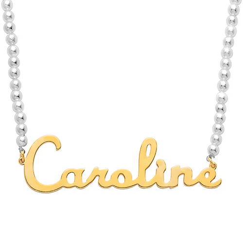 Script Name Shell Pearl Necklace - Image 4