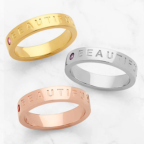 BEAUTIFUL Silver Plated Birthstone Empowerment Ring - Image 3