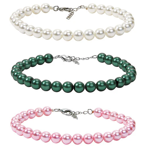 6mm Colored Shell Pearl Bracelet 7.5"+1" - Your Choice - Image 6