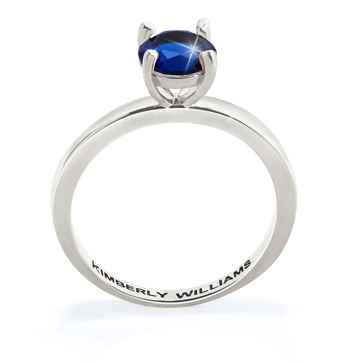 Silver Solitaire and Family Birthstone Enhancer Ring Set - Image 4
