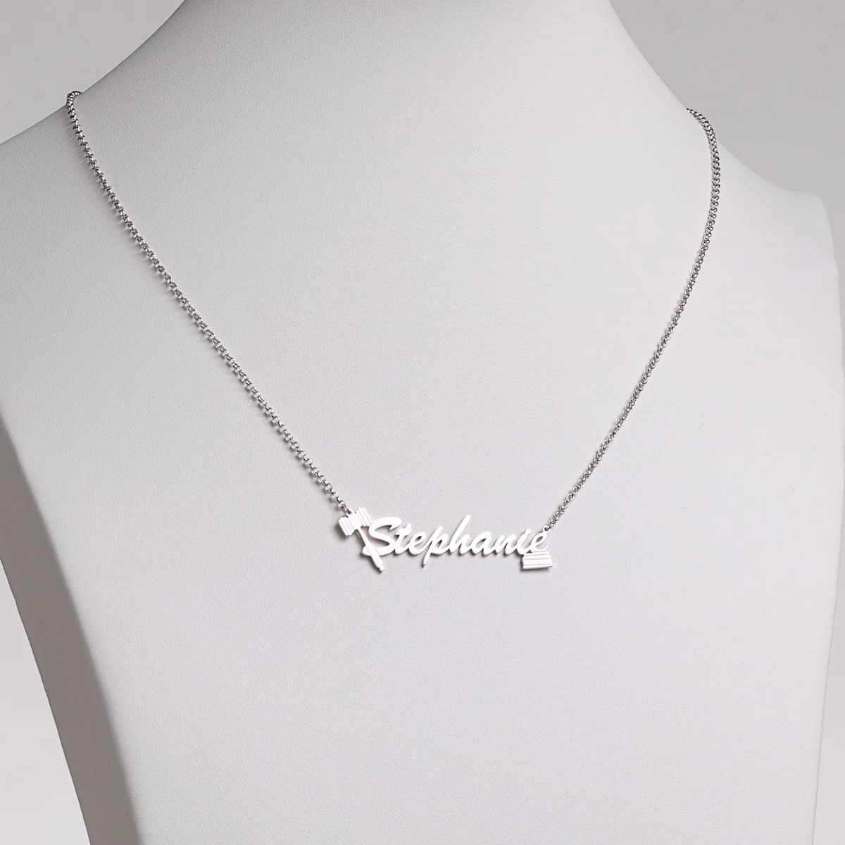 Silver Plated Lawyer Name Necklace - Image 3