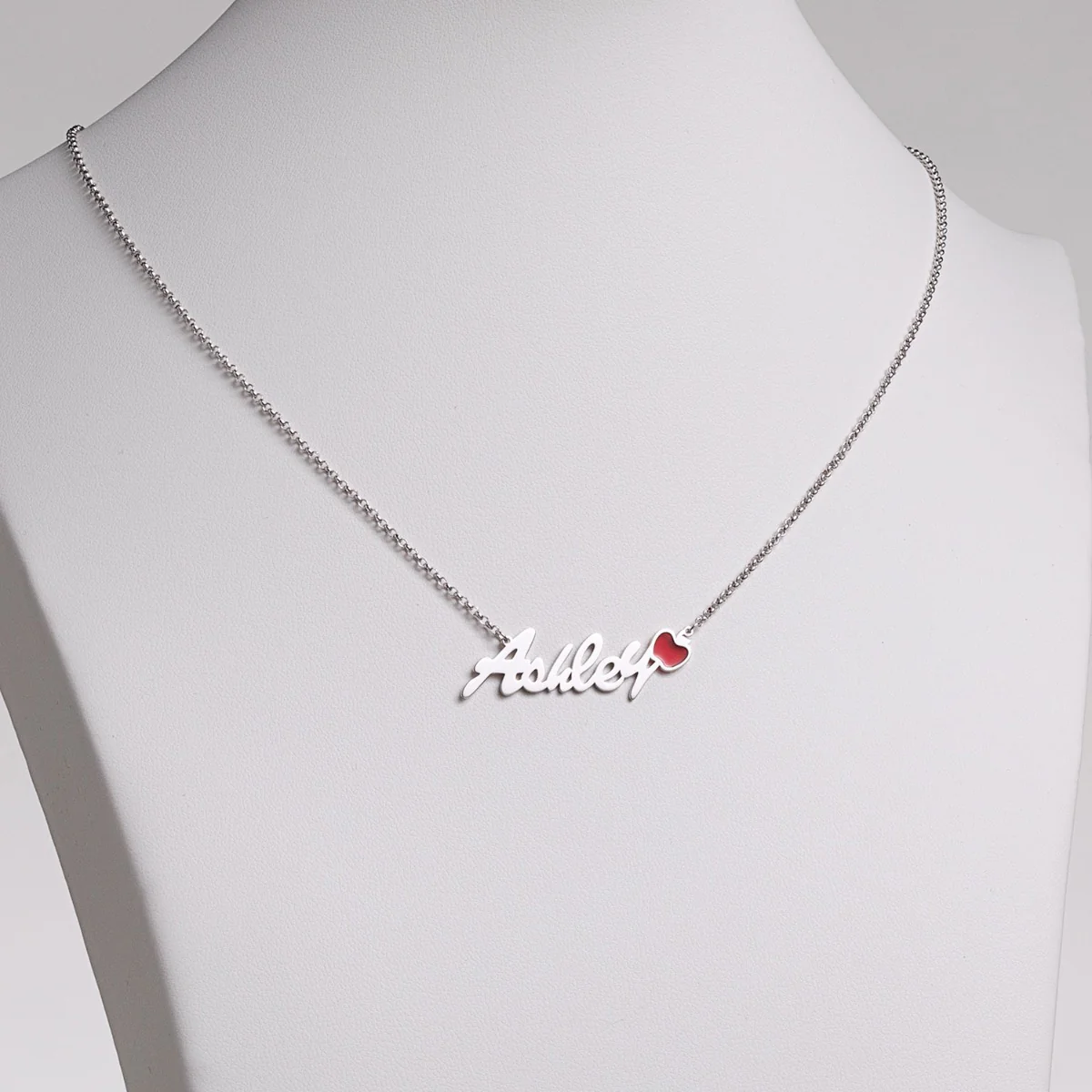 Silver Plated Teacher Name Necklace - Image 3