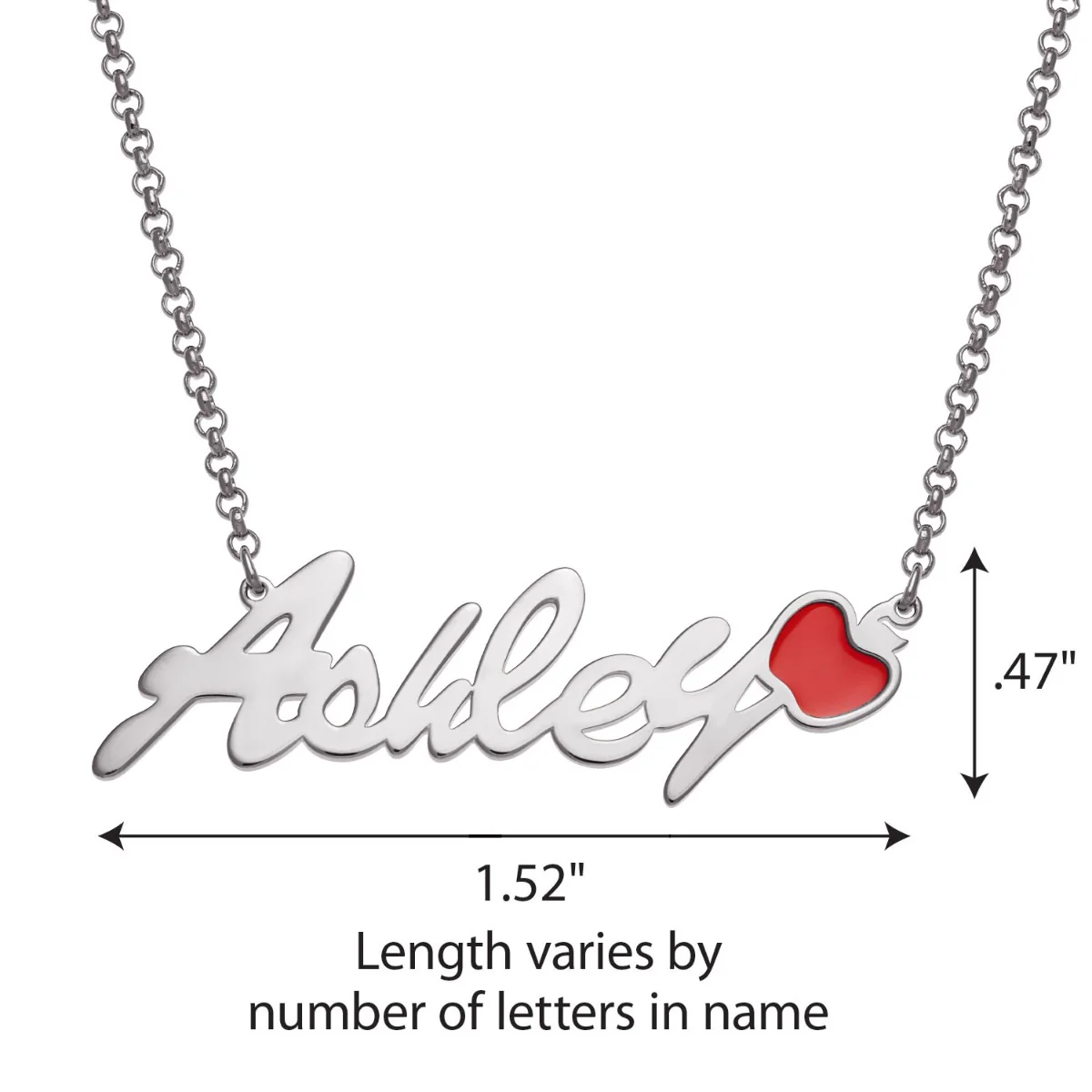Silver Plated Teacher Name Necklace - Image 4