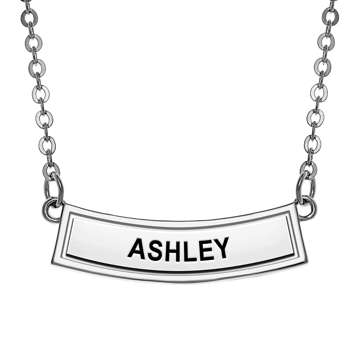 Silver Plated Zodiac Curved Bar Pendant - Image 2