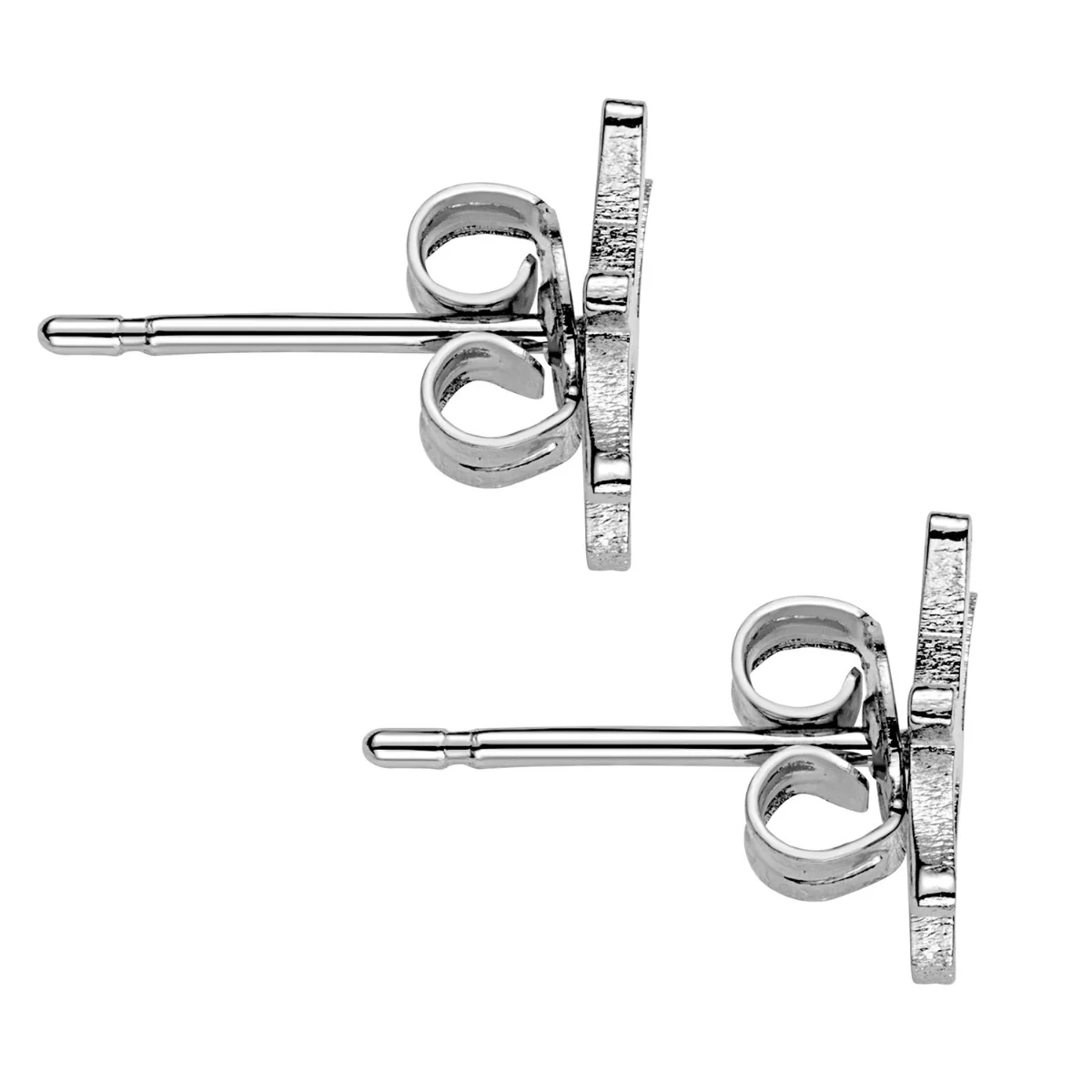 Silver Plated Zodiac Sign Cutout Stud Earring Set of 2 - Image 3