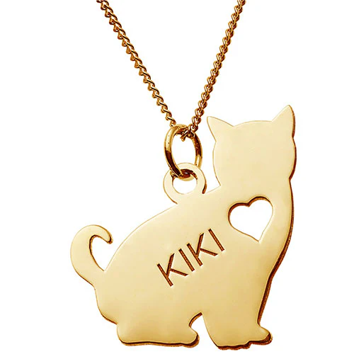 Sitting Cat Silhouette Necklace - Image 2