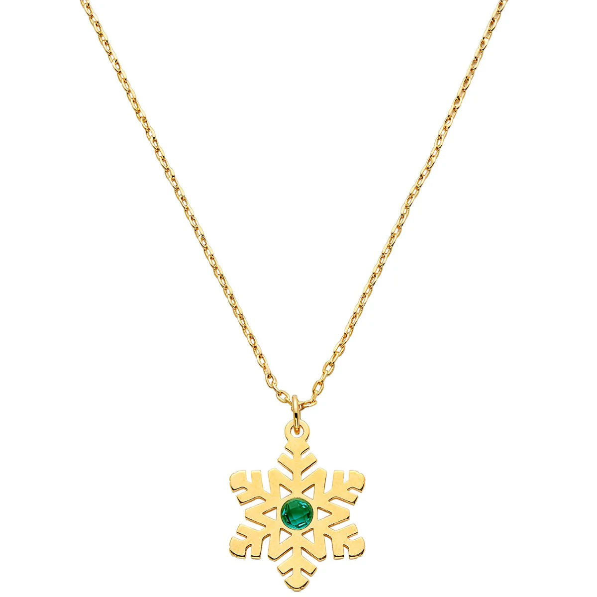Snowflake with Birthstone Necklace - Image 4