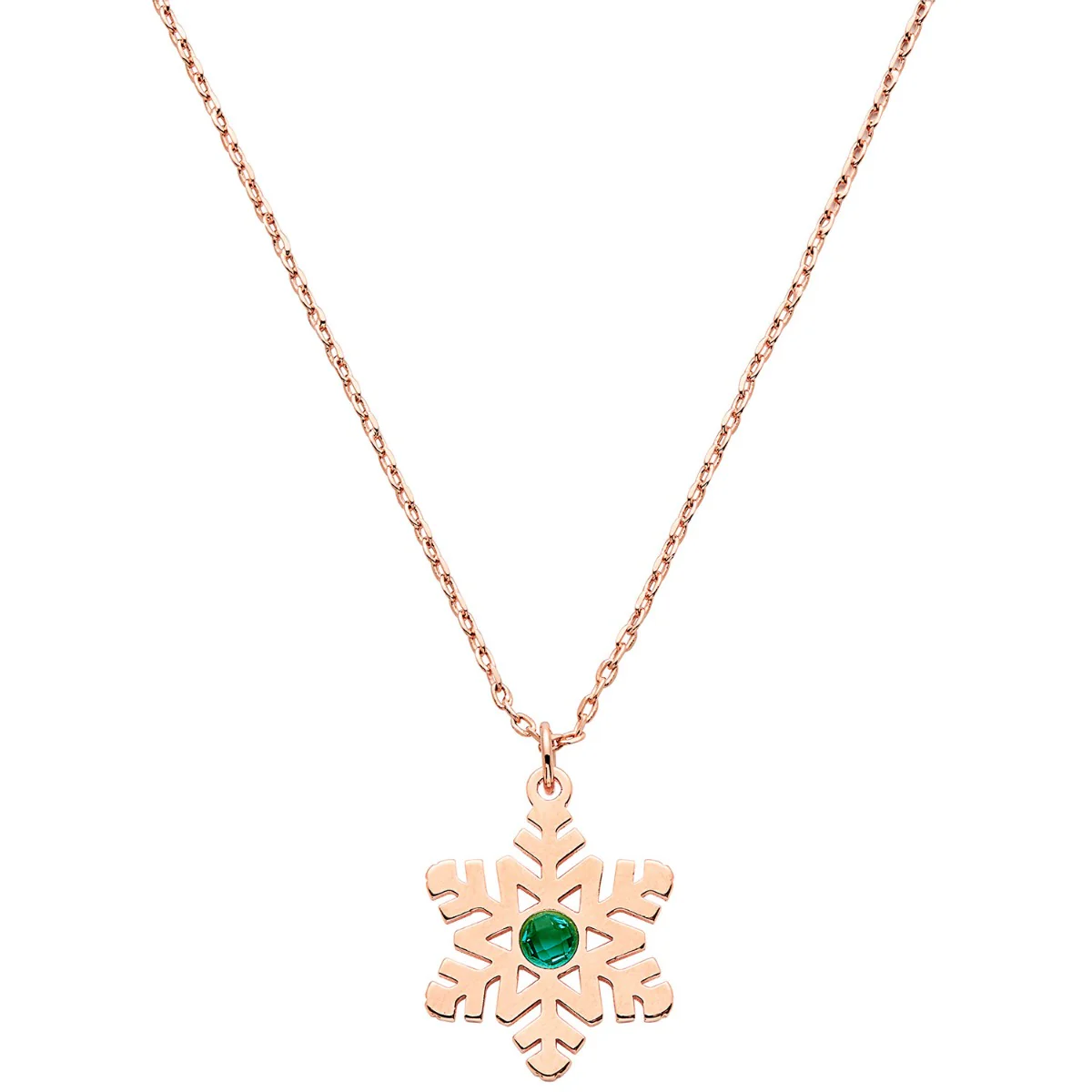 Snowflake with Birthstone Necklace - Image 6