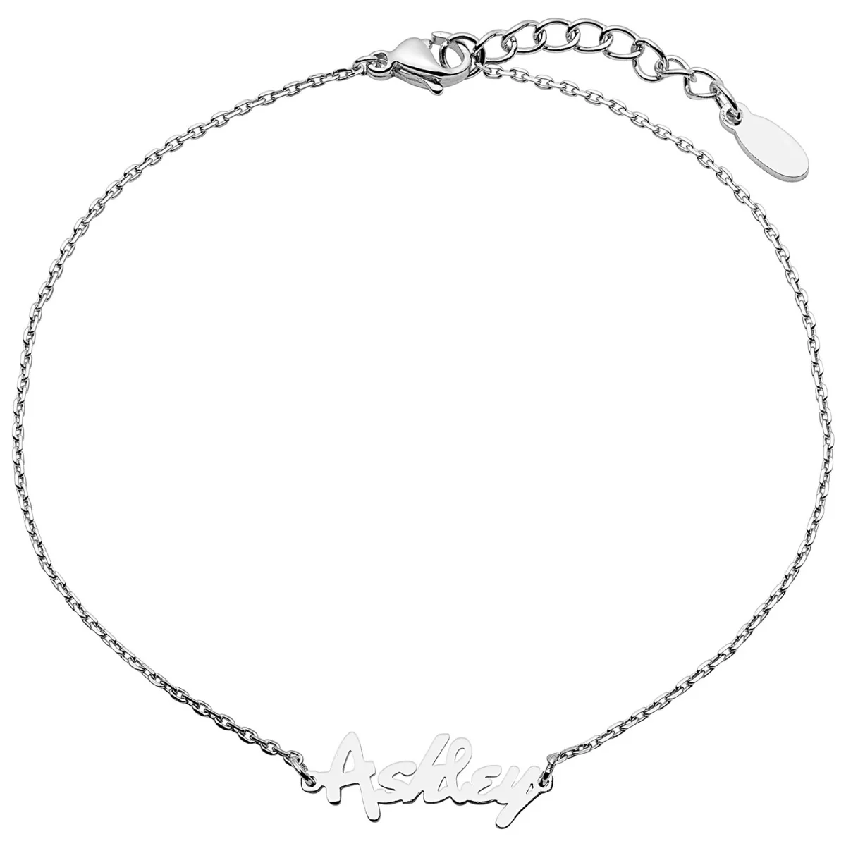 Stainless Steel Bold Name Anklet - Image 2