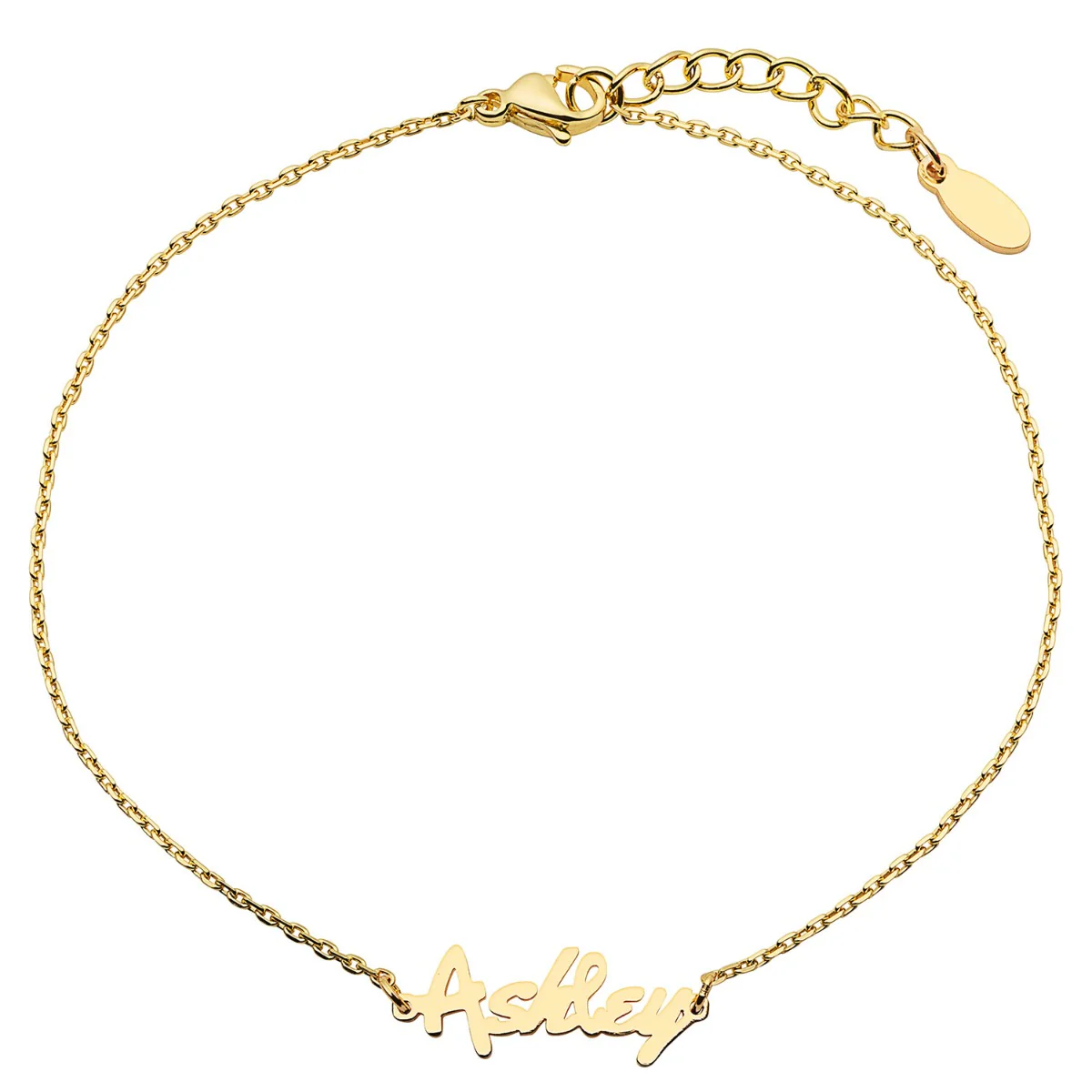 Stainless Steel Bold Name Anklet - Image 4