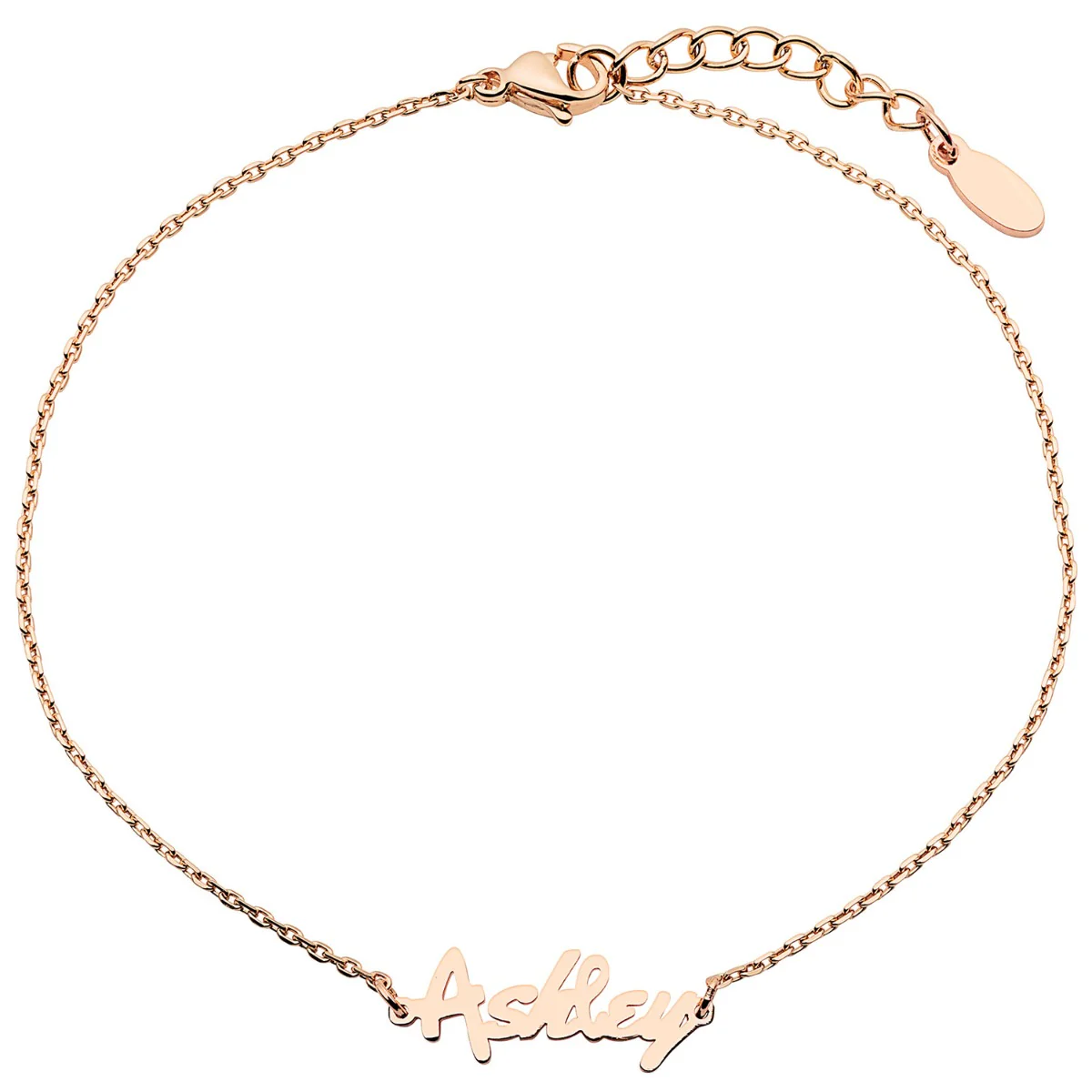 Stainless Steel Bold Name Anklet - Image 6
