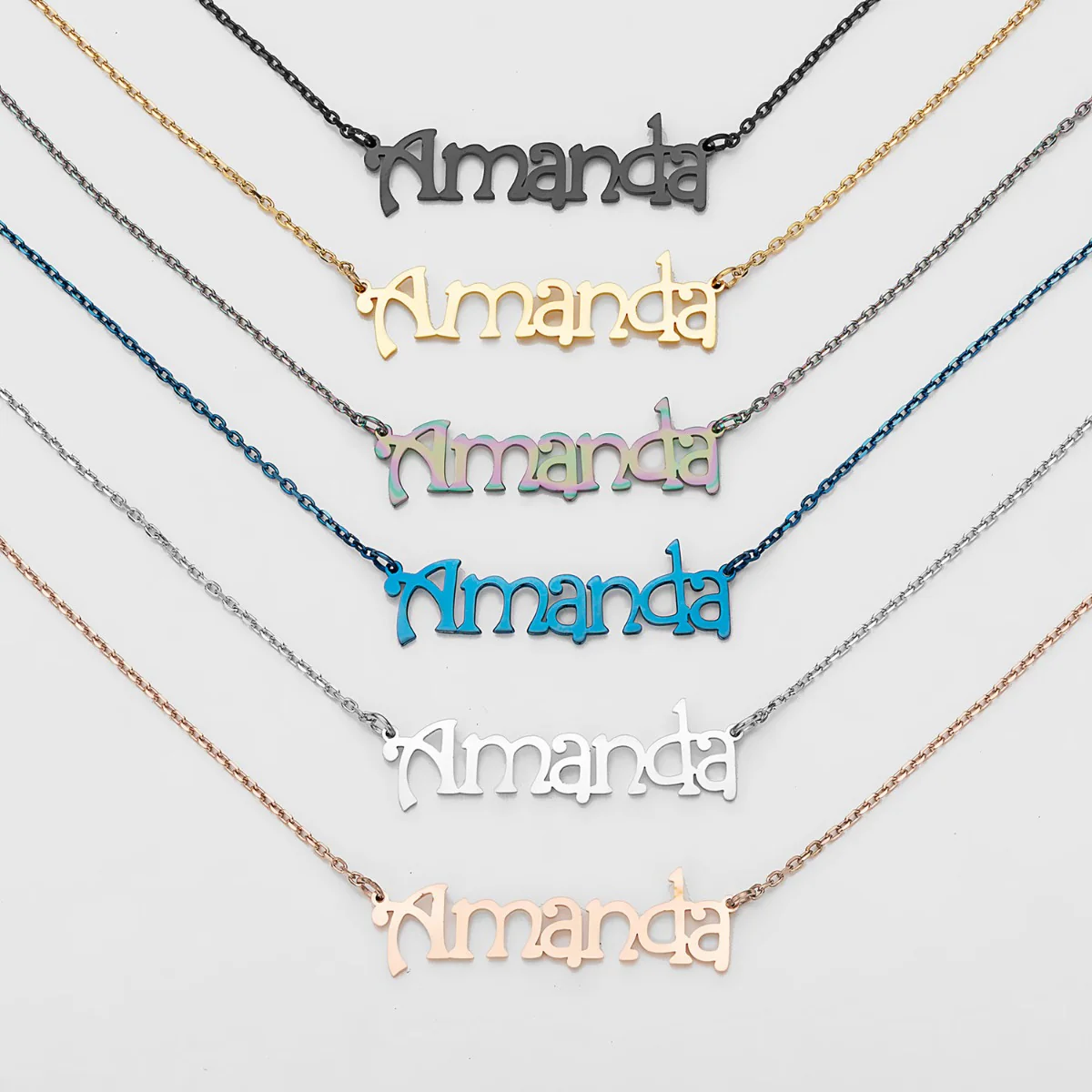 Stainless Steel Fancy Name Necklace