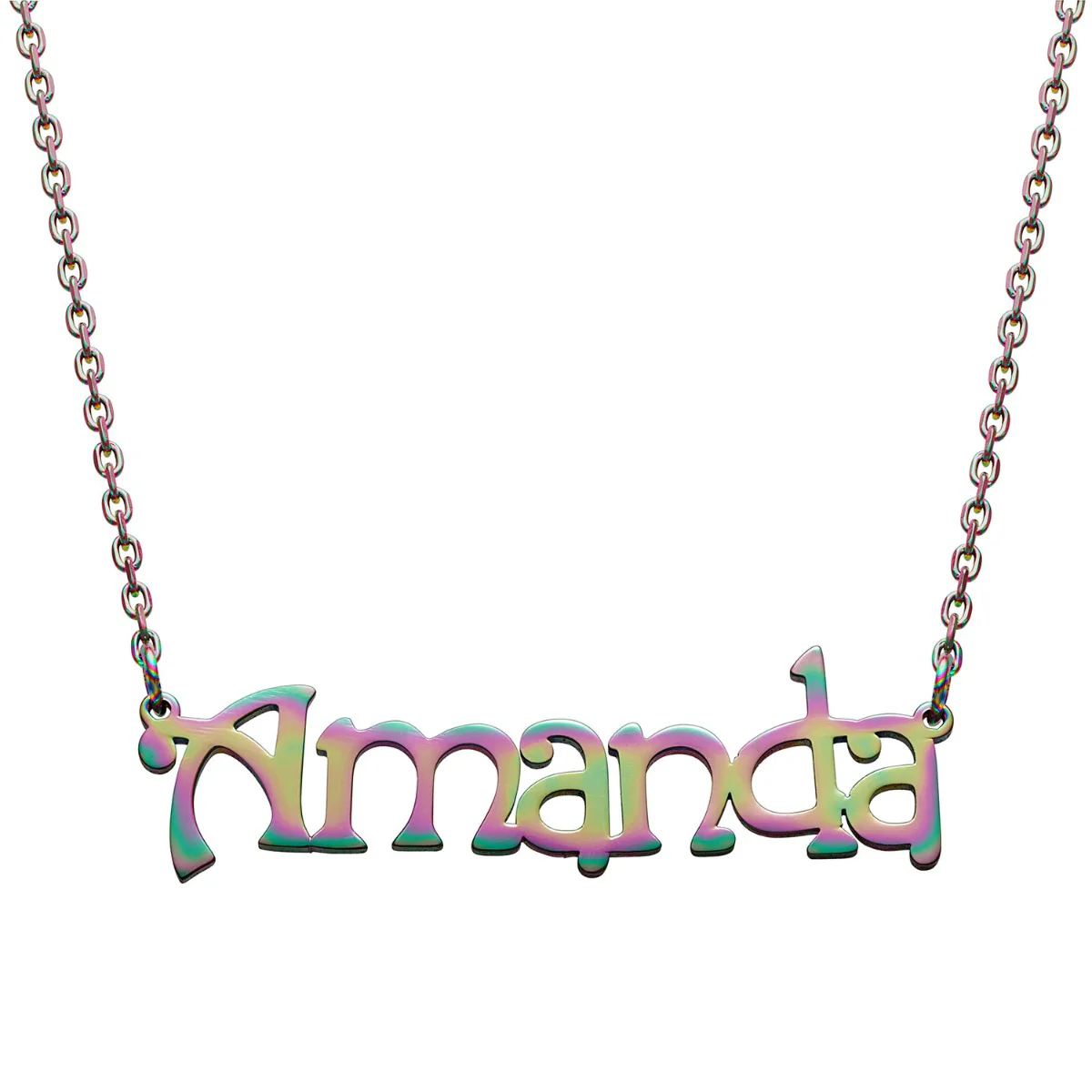 Stainless Steel Fancy Name Necklace - Image 7