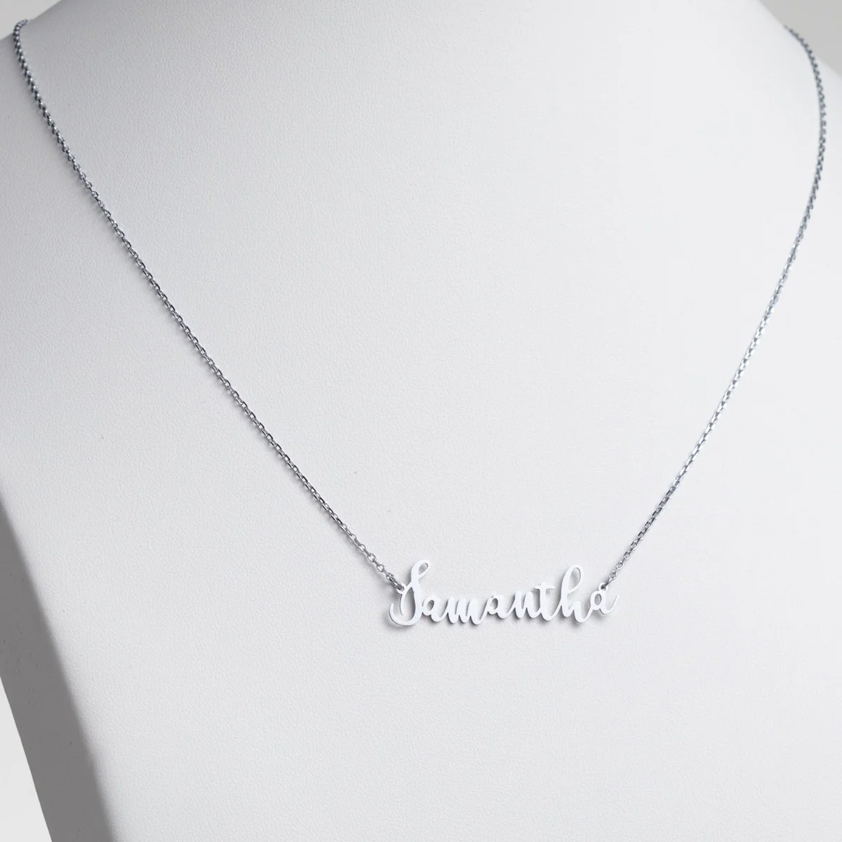 Stainless Steel Fancy Script Name Necklace - Image 3