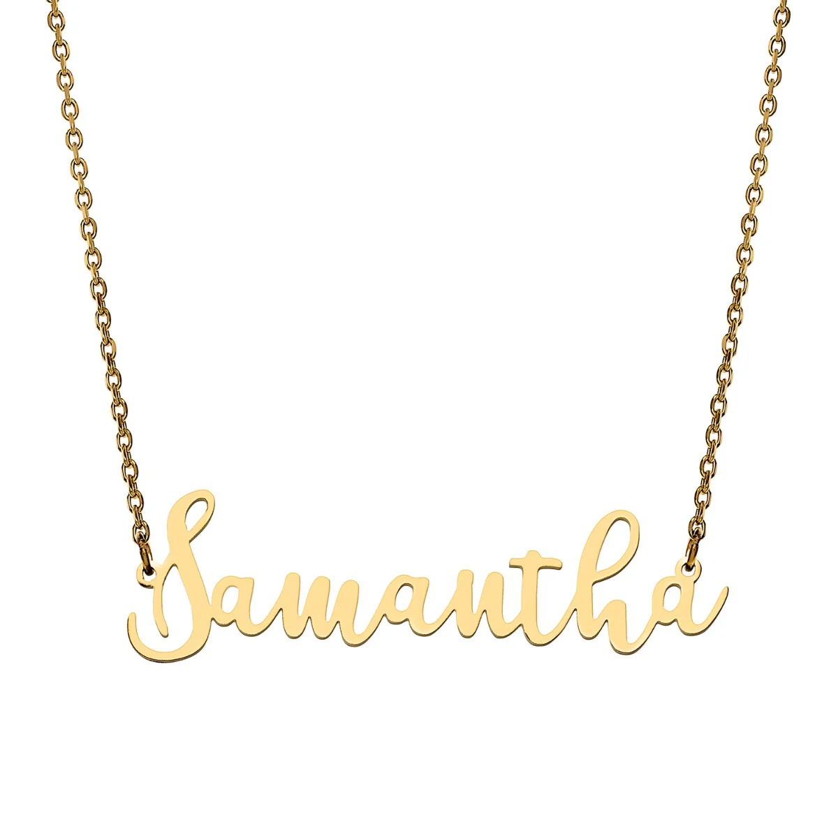 Stainless Steel Fancy Script Name Necklace - Image 4