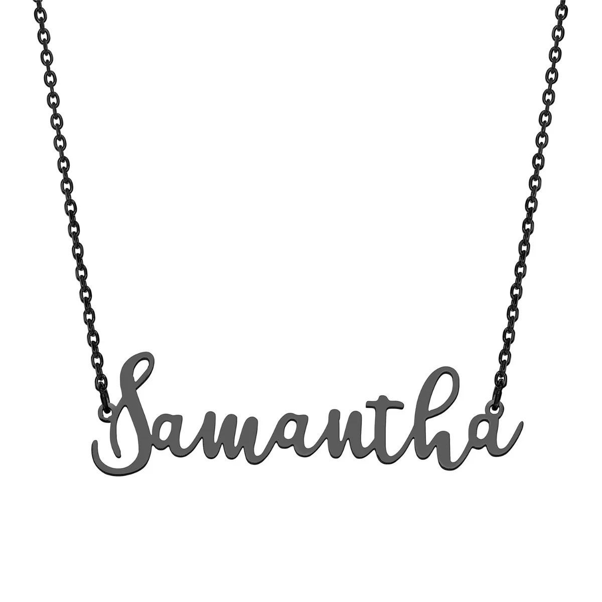 Stainless Steel Fancy Script Name Necklace - Image 5