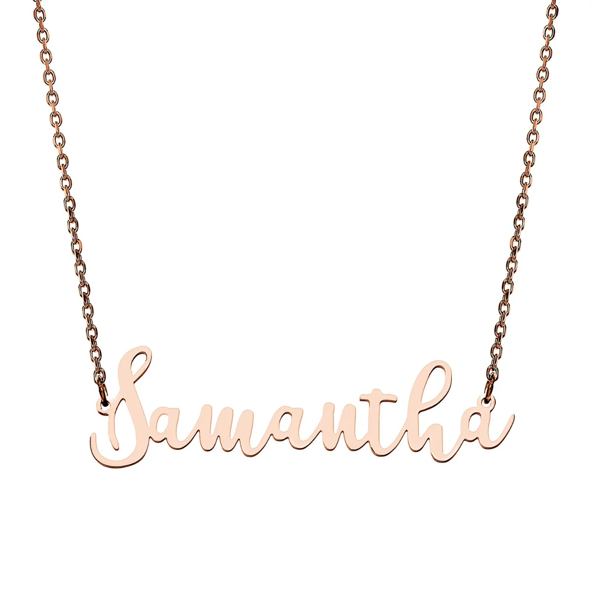 Stainless Steel Fancy Script Name Necklace - Image 6