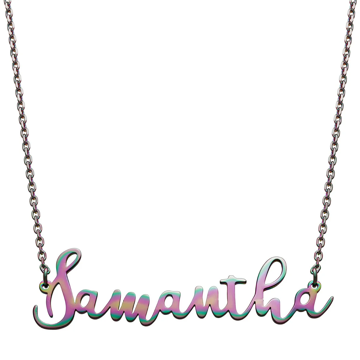 Stainless Steel Fancy Script Name Necklace - Image 7