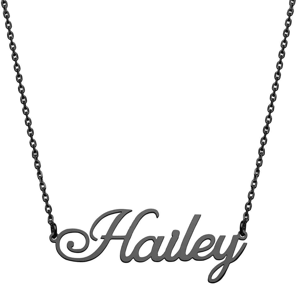 Stainless Steel Fancy Script Name Necklace - Image 6