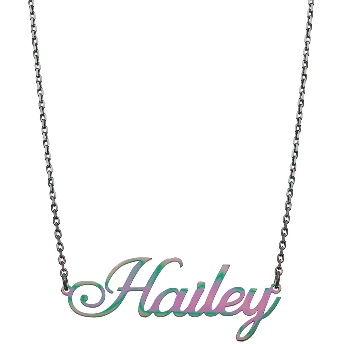 Stainless Steel Fancy Script Name Necklace - Image 7