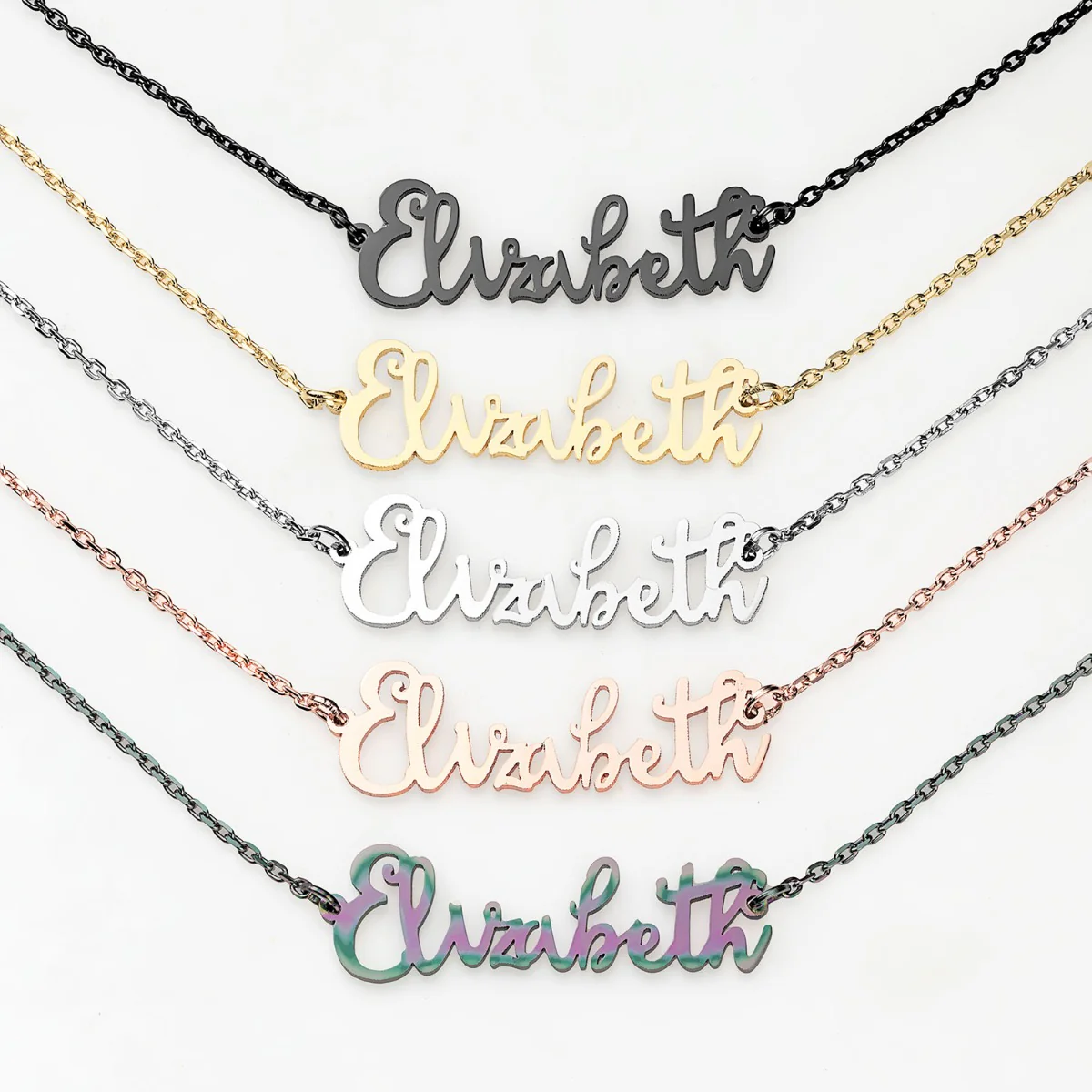 Stainless Steel Handwritten Script Name Necklace