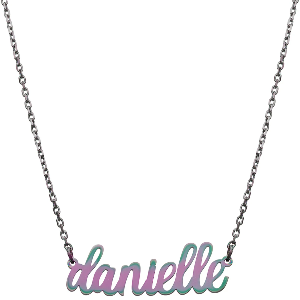 Stainless Steel Lowercase Script Name Necklace - Image 7