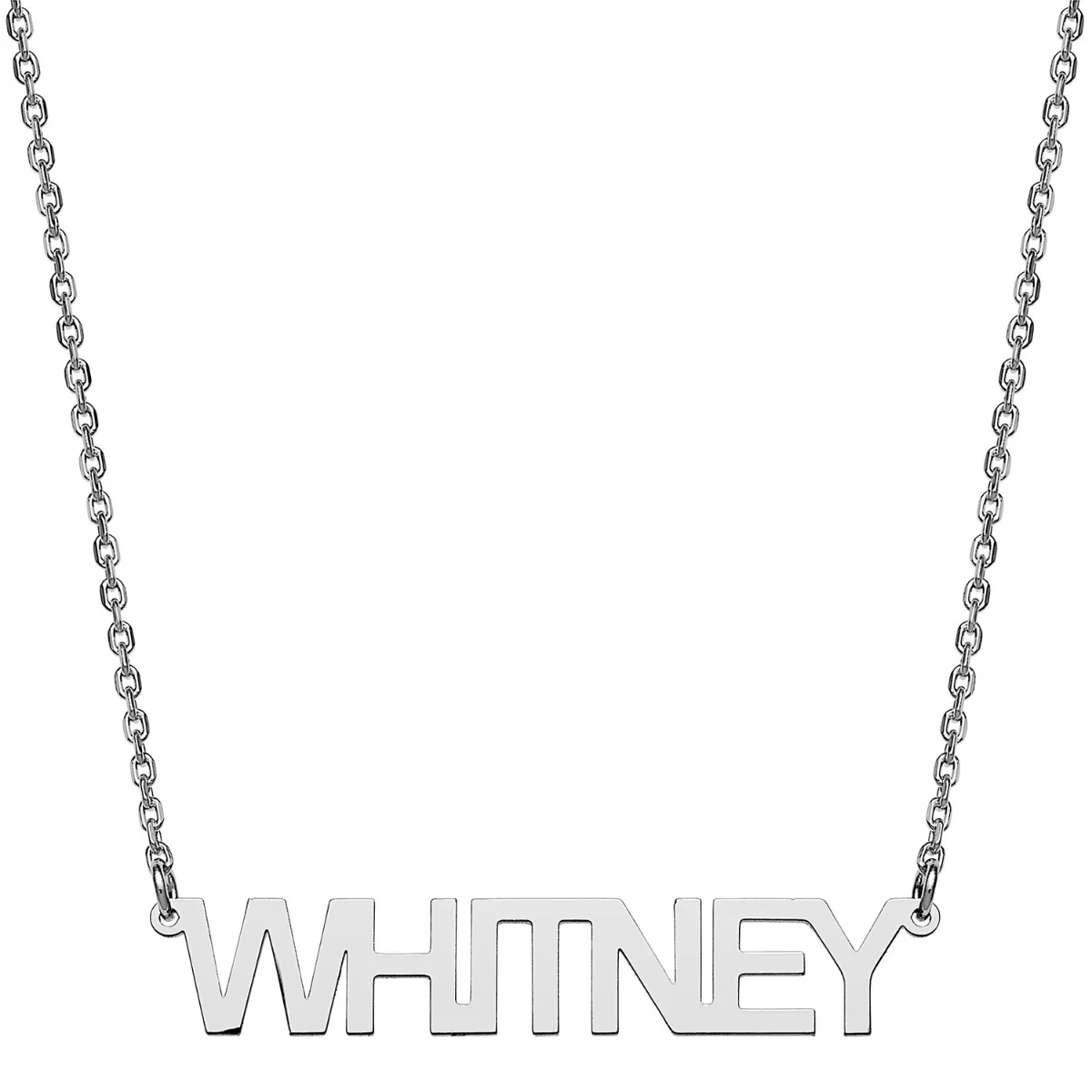Stainless Steel Uppercase Name Necklace - Image 2