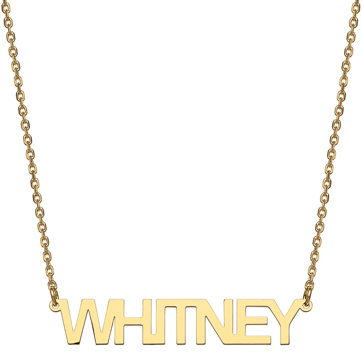 Stainless Steel Uppercase Name Necklace - Image 4