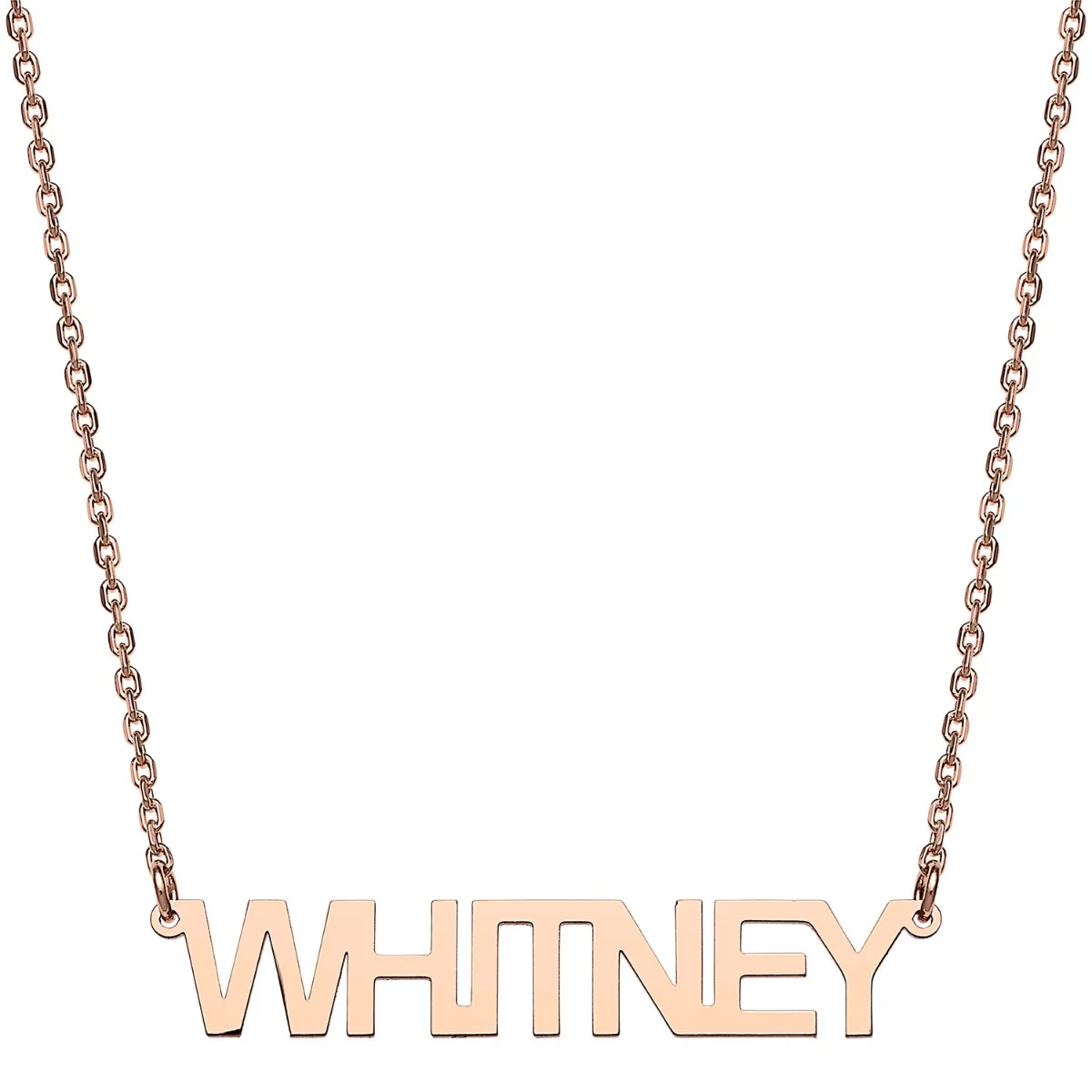 Stainless Steel Uppercase Name Necklace - Image 5