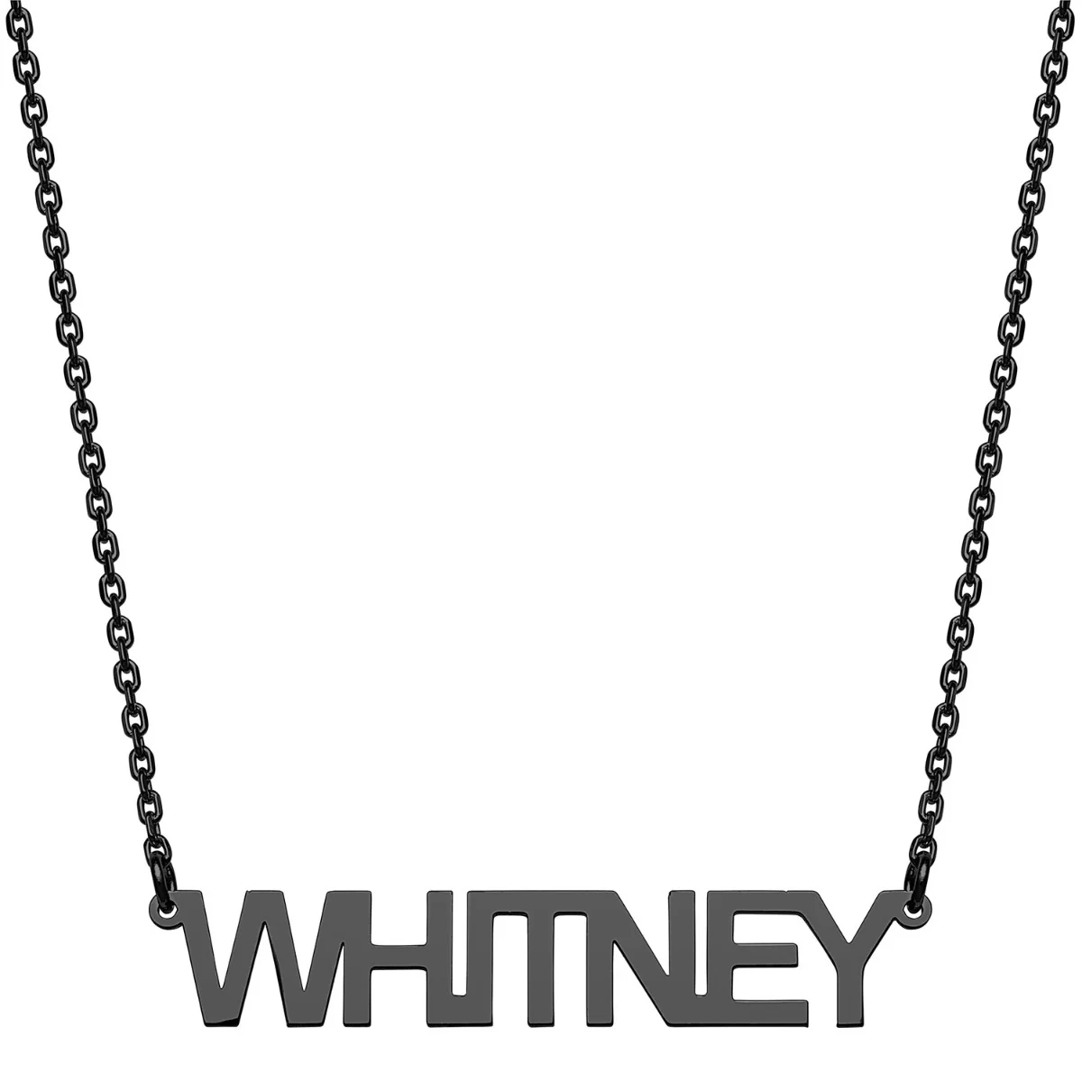 Stainless Steel Uppercase Name Necklace - Image 6